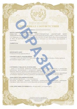 Образец Сертификат СТО 01.064.00220722.2-2020 Лангепас Сертификат СТО 01.064.00220722.2-2020 
